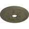 Ekena Millwork Rose and Ribbon Ceiling Medallion (Canopies up to 4"), 23 5/8"OD x 4"ID x 1 1/2"P, Spartan Stone CM23ROSSF - alternate 3